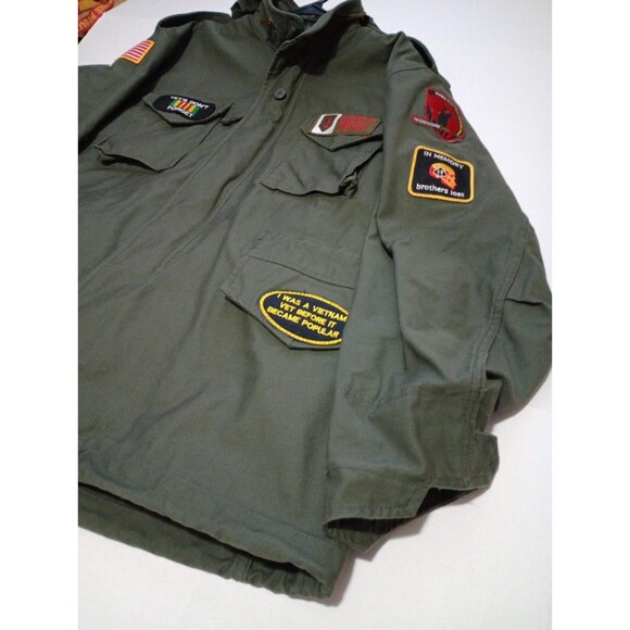 Vietnam Era Memorial Cold Weather Field Coat Large Patches Alpha Industries - Picture 2 of 14
